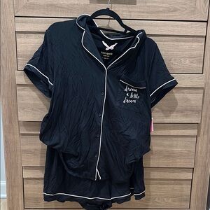 Kate Spade Black and Pink Pajama Set